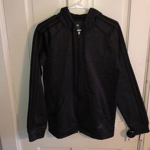 Dark Gray Adidas Zip Up Hoodie